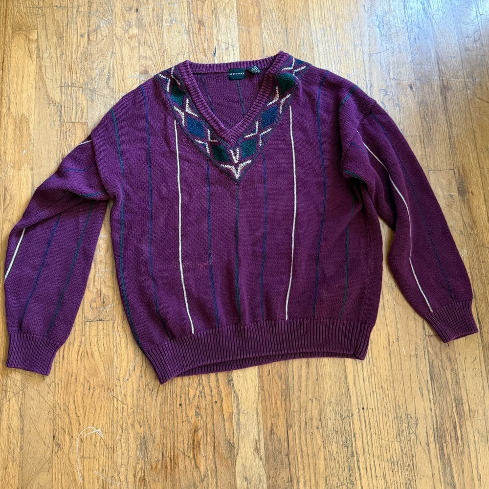 Structure vintage 90’s knit sweater Sz Medium